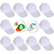 Photo 1 of B bangcool DIY Kids Baseball Caps Hats - White DIY Creative Painting Polyester Sun Hat Sports Cap for Kids Aged 3-12 yrs Old (10PCS)
