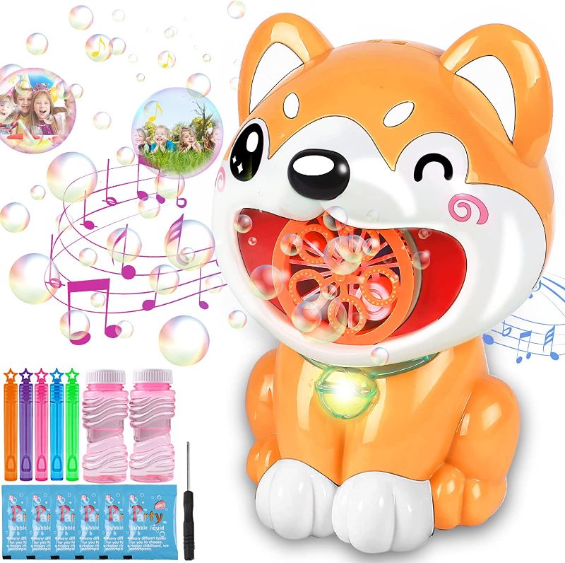 Photo 1 of Bubble Machine for Kids, Dog Bubble Blower Maker with Solutions Party Favors Gifts for Toddlers Boys Girls Baby, Bubbles Toys for Outdoor Birthday Wedding Parties
