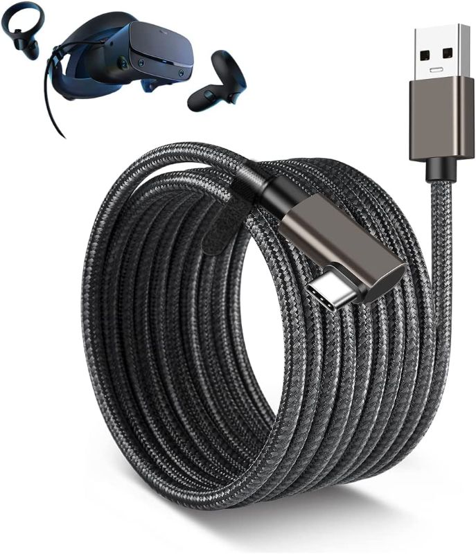 Photo 1 of 16FT Link Cable VR Quest 2, High-Speed PC Data Transfer, USB C to USB C Cable for VR Headset and Gaming PC Compatible for Oculus/Meta Quest 2 VR Headset, Gaming PC, Steam VR.(A-C)
