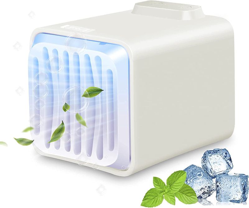 Photo 1 of  Portable Air Conditioner, 4 In 1 Portable AC Air Conditioners, Mini Air Cooler Fans with USB & LED, Personal Air Conditioner for Home/Office/Dorm/Outdoor