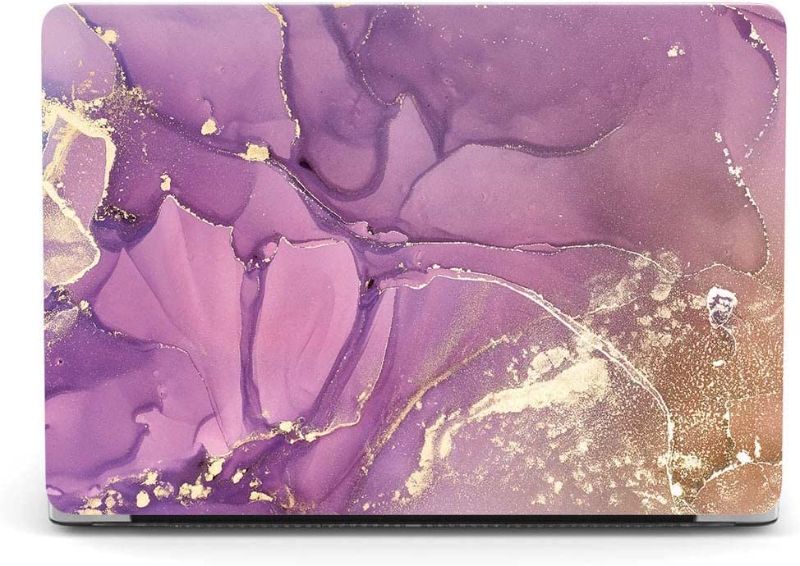 Photo 1 of MacBook Air 13 inch Case 2020 2019 2018 Release PapyHall Plastic Hard Case for Newest MacBook Air 13 inch with Touch ID Retina Display Model: A1932 A2179 Quicksand Amethyst
