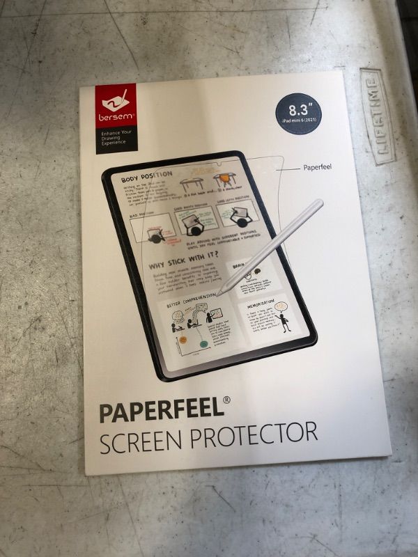 Photo 2 of BERSEM [3 Pack] Paperfeel Screen Protector Compatible with iPad Mini 6 (8.3 inch) 2021 Anti Glare for iPad Mini 6th Generation Drawing Bubble Free High Touch Sensitivity Case Friendly
