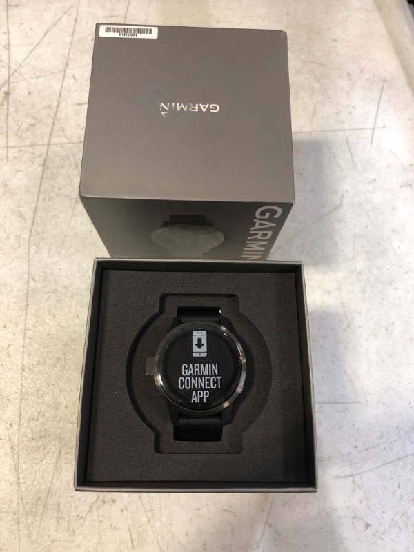 Photo 2 of Garmin vívoactive 4S, Smaller-Sized GPS Smartwatch, Features Music, Body Energy Monitoring, Animated Workouts, Pulse Ox Sensors and More, Black (Renewed)
