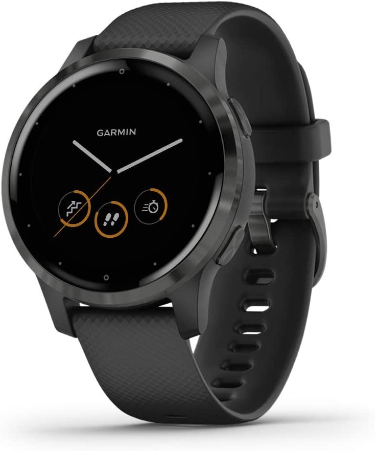 Photo 1 of Garmin vívoactive 4S, Smaller-Sized GPS Smartwatch, Features Music, Body Energy Monitoring, Animated Workouts, Pulse Ox Sensors and More, Black (Renewed)
