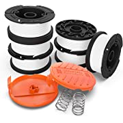 Photo 1 of yoelike Line String Trimmer Replacement Spool, 30ft 0.065" Autofeed Weed Eater String, Compatible with Black+Decker String Trimmers(6 Spool, 2 Trimmer Cap, 2 Spring)
