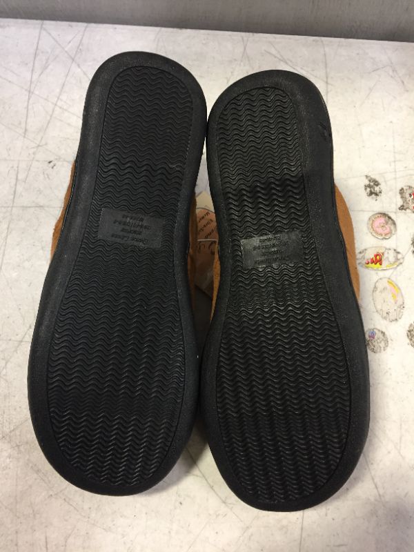 Photo 1 of DL Men's Memory Foam Slippers with Fuzzy Plush Lining, Slip on House Slippers with Indoor Outdoor Anti-Skid Rubber Sole 9-10
