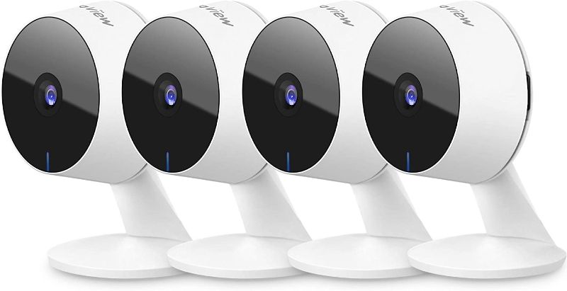 Photo 1 of LaView Security Cameras 4pcs, Home Security Camera Indoor 1080P, Wi-Fi Cameras Wired for Pet, Motion Detection, Two-Way Audio, Night Vision, Phone App, Works with Alexa, iOS & Android & Web Access