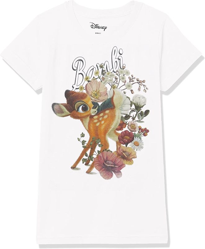Photo 1 of Disney Girl's Floral Bambi T-Shirt Medium 
