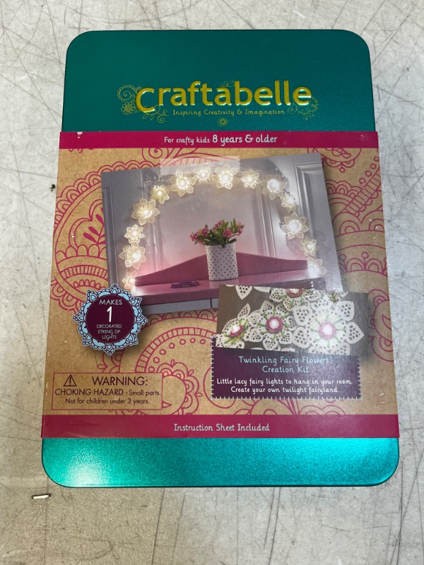 Photo 2 of Craftabelle – Twinkling Fairy Flowers Creation Kit – DIY Twinkle Lights for Bedroom – 106pc String Light Set with Accessories – DIY Arts & Crafts for Kids Aged 8 Years +
