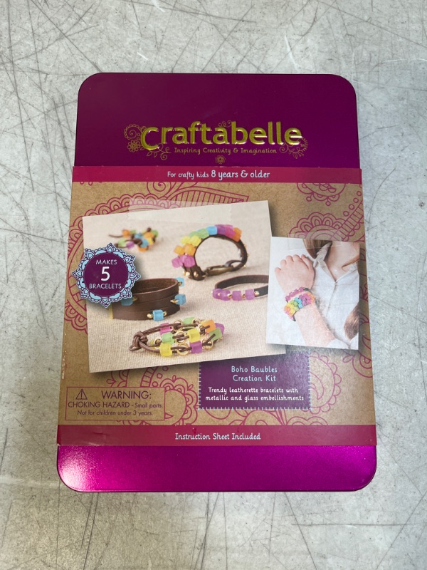 Photo 2 of Craftabelle – Boho Baubles Creation Kit – Bracelet Making Kit – 101pc Jewelry Set with Beads – DIY Jewelry Kits for Kids Aged 8 Years +
