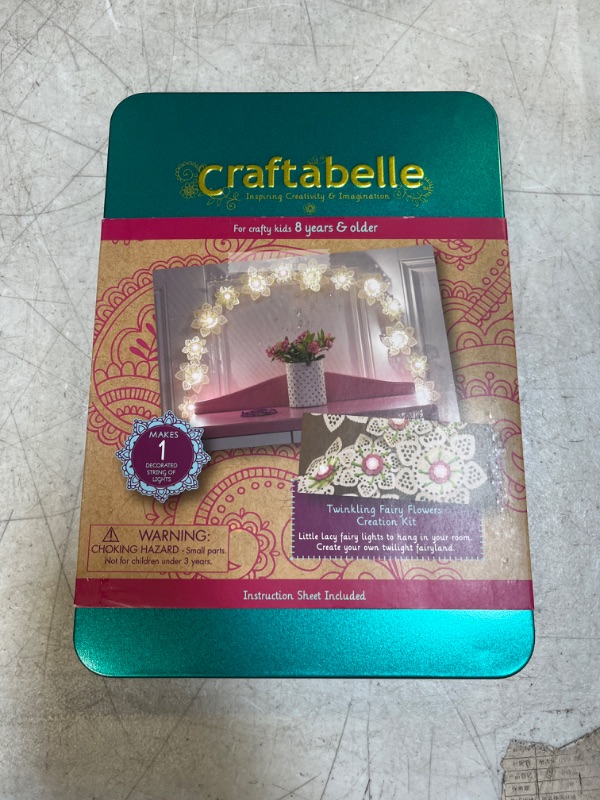 Photo 2 of Craftabelle – Twinkling Fairy Flowers Creation Kit – DIY Twinkle Lights for Bedroom – 106pc String Light Set with Accessories – DIY Arts & Crafts for Kids Aged 8 Years +
