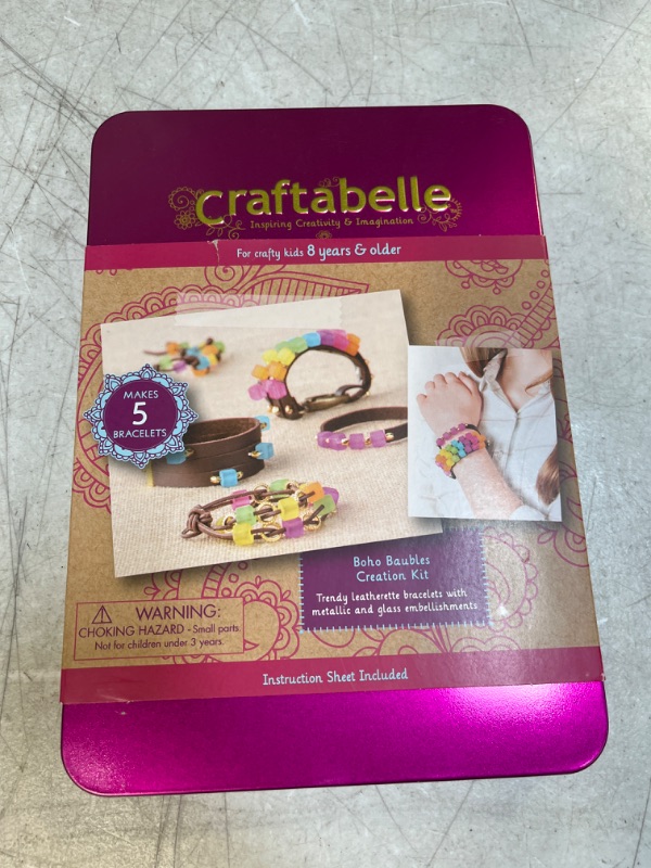 Photo 2 of Craftabelle – Boho Baubles Creation Kit – Bracelet Making Kit – 101pc Jewelry Set with Beads – DIY Jewelry Kits for Kids Aged 8 Years +
