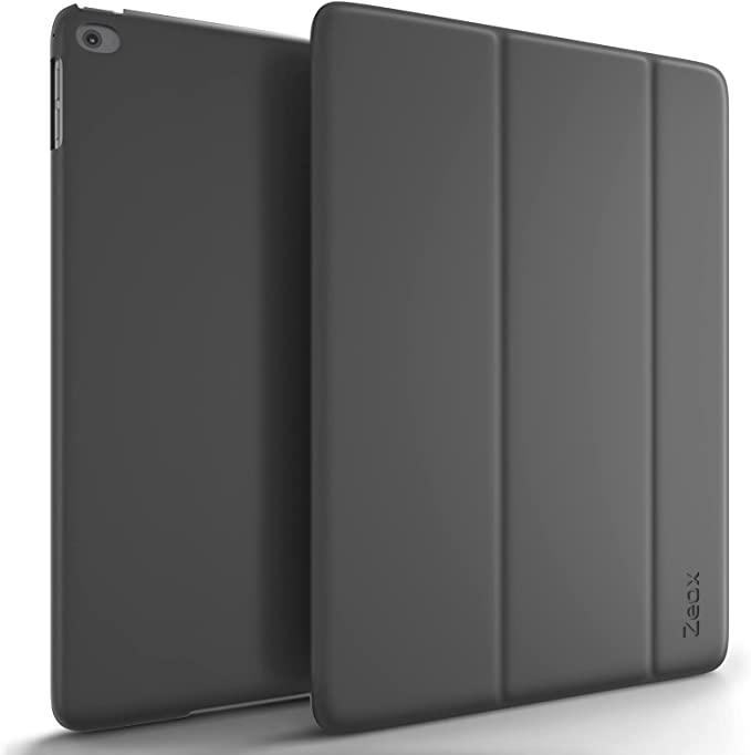 Photo 1 of Zeox Case for iPad Mini 4 Rubberized Professional Premium Quality with Smart Wake Up Sleep Cover Magnetic Folio Stand Case- Gray
