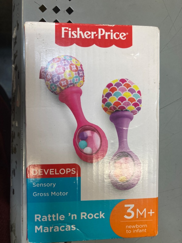 Photo 2 of Fisher-Price Rattle 'N Rock Maracas Pink & Purple, Set Of 2 Baby Rattle Activity Toys, 2 Count   -- FACTORY SEALED --
