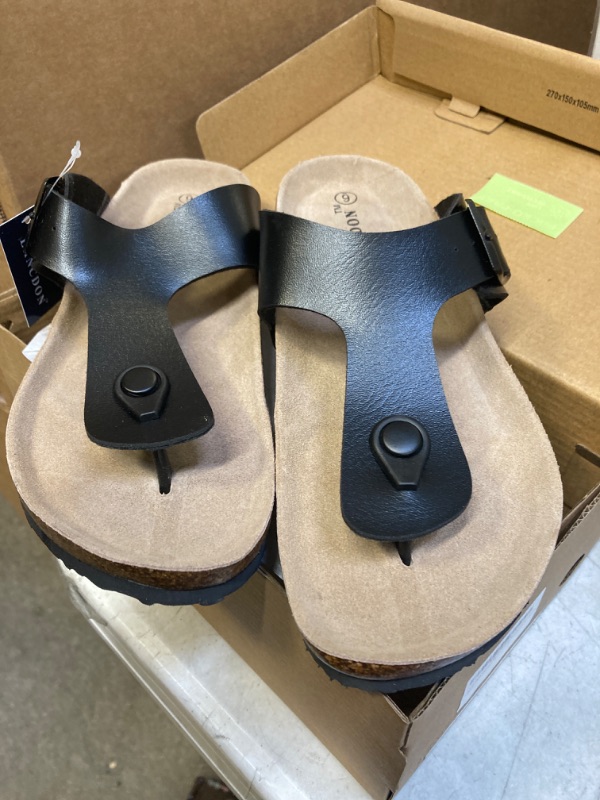Photo 3 of LANCDON Women's Sandals Cork footbed Sandals, Comfort with Adjustable Strap Buckle Summer Slip On Open Toe Sandals  SIZE 6

