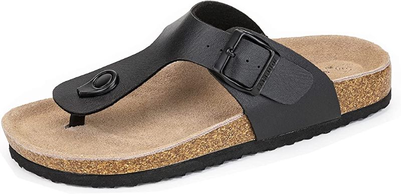 Photo 1 of LANCDON Women's Sandals Cork footbed Sandals, Comfort with Adjustable Strap Buckle Summer Slip On Open Toe Sandals  SIZE 6
