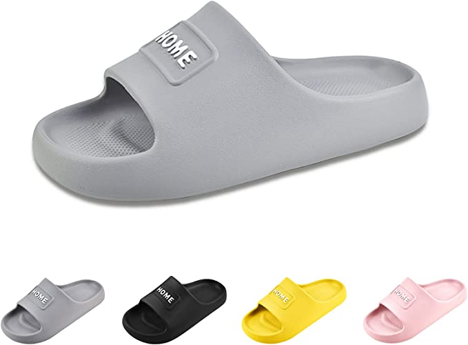 Photo 1 of Cloud Slides for Women and Men, Quick Drying Shower Shoes for Women ,Bathroom Spa Shoes, Lightweight Soft Cushioned Non-slip Pillow Slides Slippers for Indoor Outdoor.  SIZE 8-9
