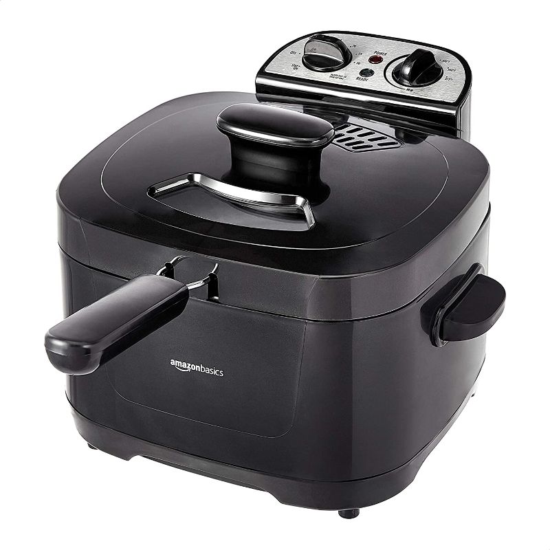 Photo 1 of Amazon Basics 2 Liter Electric Deep Fryer, Black
