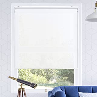 Photo 1 of Chicology Cordless Roller Shades Snap-N'-Glide, Light FilteringPerfect for Living Room/Bedroom/Nursery/Office and More.Urban White (Light Filtering), 35"W X 72"H