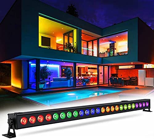 Photo 1 of Stage Light Bar LaluceNatz 40" 96W 24 LED 4 in 1 RGBA Wash Lights Multi-Channel DMX Controllable Up Lights Aluminum Alloy Wall Washer Light Bar for Wedding Birthday Dance DJ Party Event Stage Lighting ------- END CAP IS CRACKED
