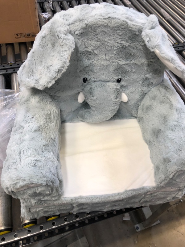 Photo 1 of Animal Adventure Gray Elephant Soft Plush Children's Chair, Sweet Seats ----- NEEDS CLEANING

