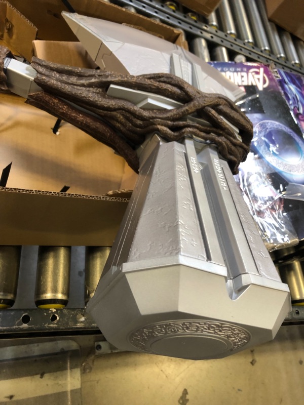 Photo 5 of Avengers Marvel Endgame Marvel Legends Stormbreaker Electronic Axe Thor Premium Roleplay Item with Sound FX, for Fans, Collectors, and Adults