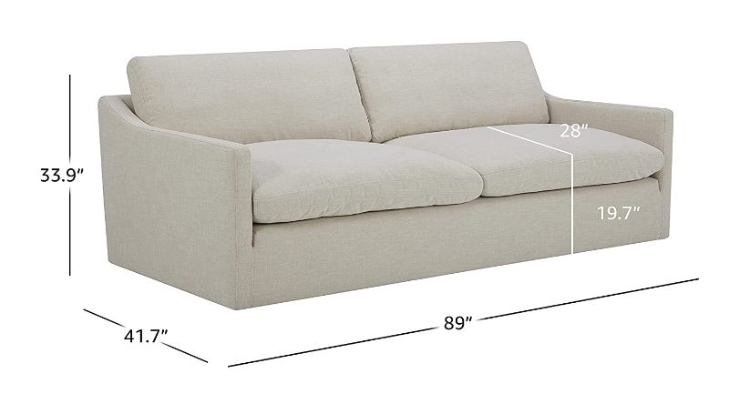 Photo 2 of Amazon Brand – Stone & Beam Rustin Contemporary Deep-Seated Sofa Couch, 89"W, Cream