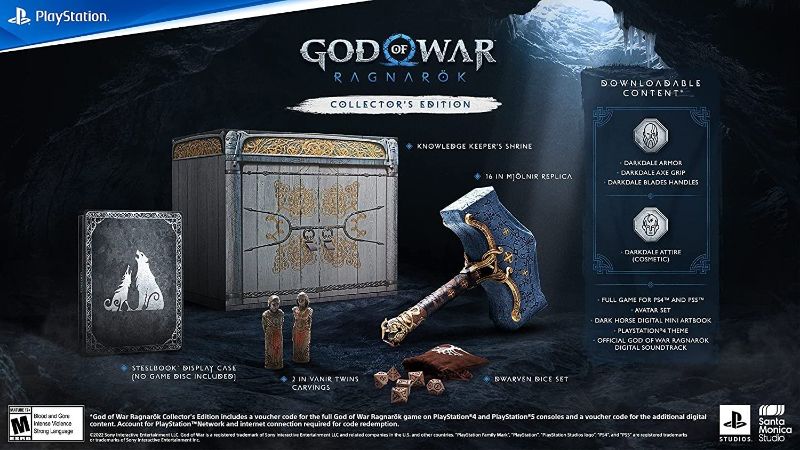Photo 1 of God of War Ragnarök Collector's Edition - PS4 and PS5 Entitlements
