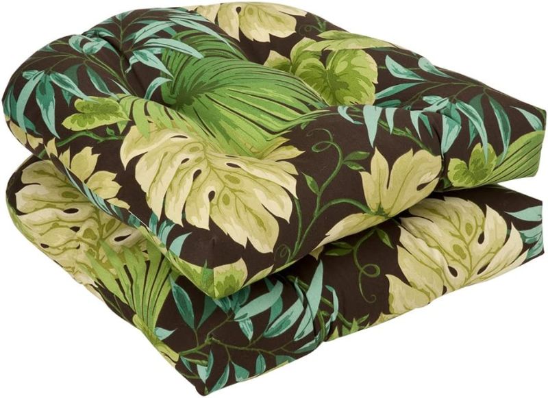 Photo 1 of 
Pillow Perfect - 353289 Outdoor/Indoor Tropique Peridot Tufted Seat Cushions round back