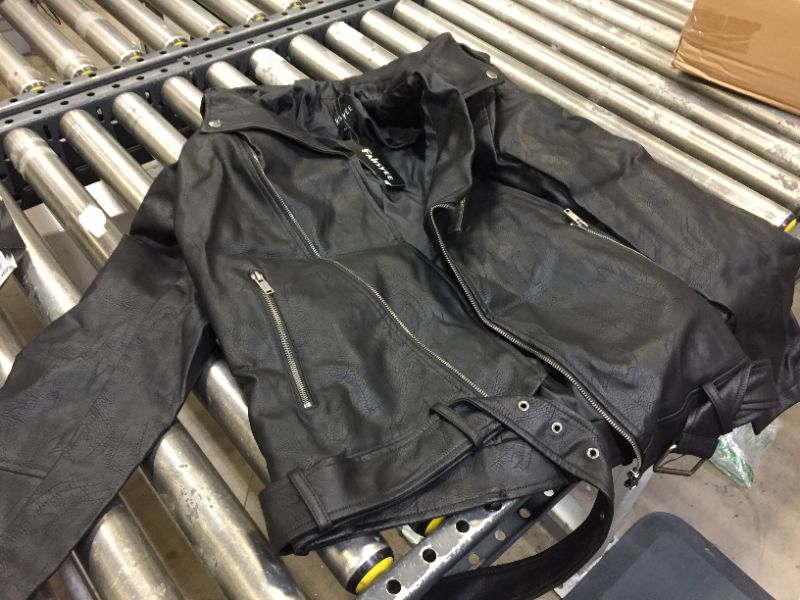 Photo 1 of FAHSYEE BLACK LEATHER JACKET XL