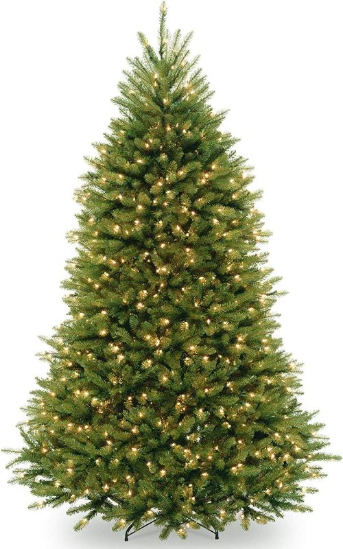 Photo 1 of National Tree Company Pre-lit Artificial Christmas Tree | Includes Pre-strung White Lights, PowerConnect and Stand | Dunhill Fir - 7.5 ft
