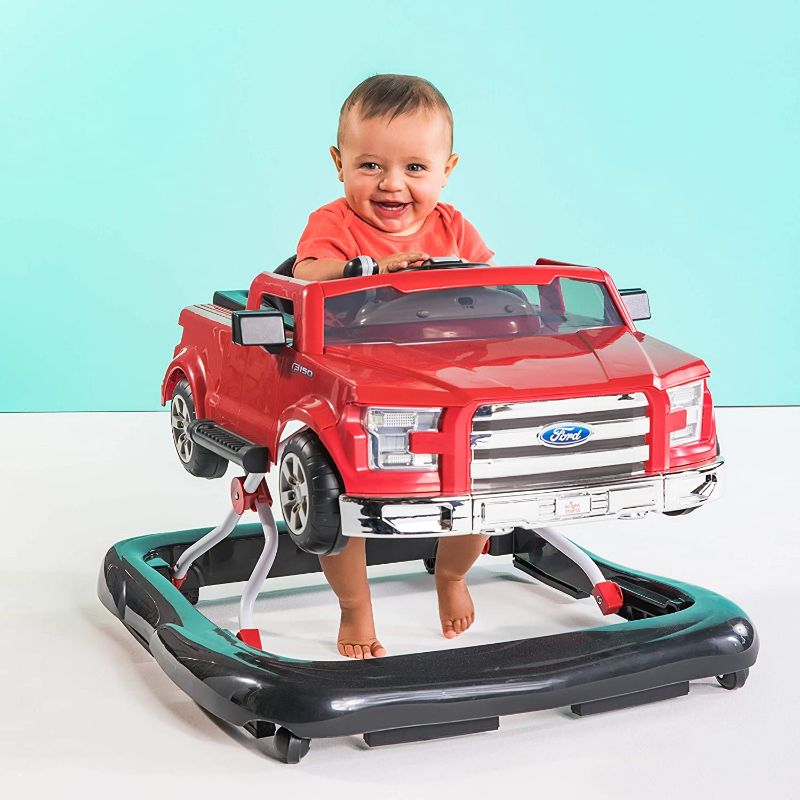 Photo 1 of Bright Starts Ford F-150 Ways to Play 4-in-1 Baby Activity Push Walker, Red, Age 6 months+