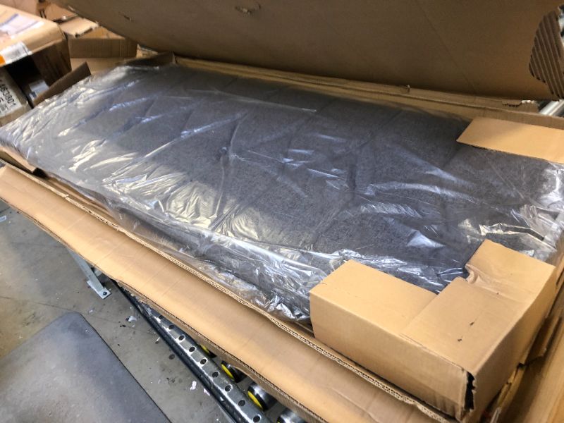 Photo 1 of AGARTT Upholstered Platform Queen Size Bed Frame with Headboard Premium Stable Steel Slat Support No Box Spring Required Graphite
