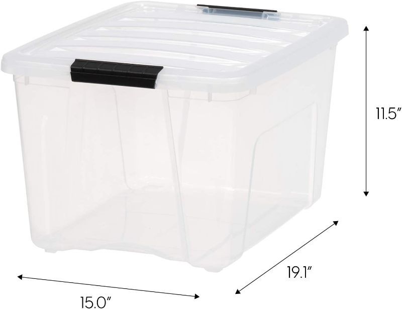 Photo 1 of 
IRIS USA 40 Qt. Plastic Storage Bin Container with Durable Lid and Secure Latching Buckles,