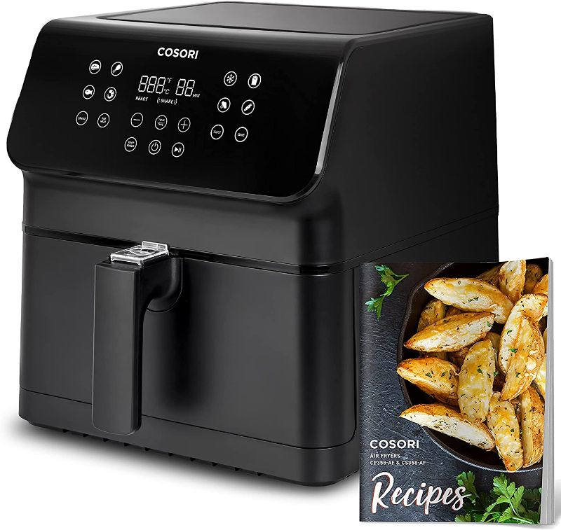 Photo 1 of COSORI Pro II Air Fryer Oven Combo, 5.8QT Max Xl Large Cooker with 12 One-Touch Savable Custom Functions, Cookbook and Online Recipes, Nonstick and Dishwasher-Safe Detachable Square Basket
