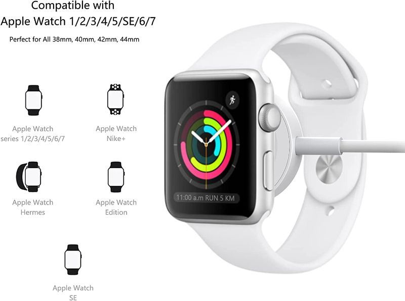 Photo 1 of for Apple Watch Charger Cable Fast Compatible with iWatch Series SE 8 7 6 5 4 3 2 1?3.3FT/1M?
