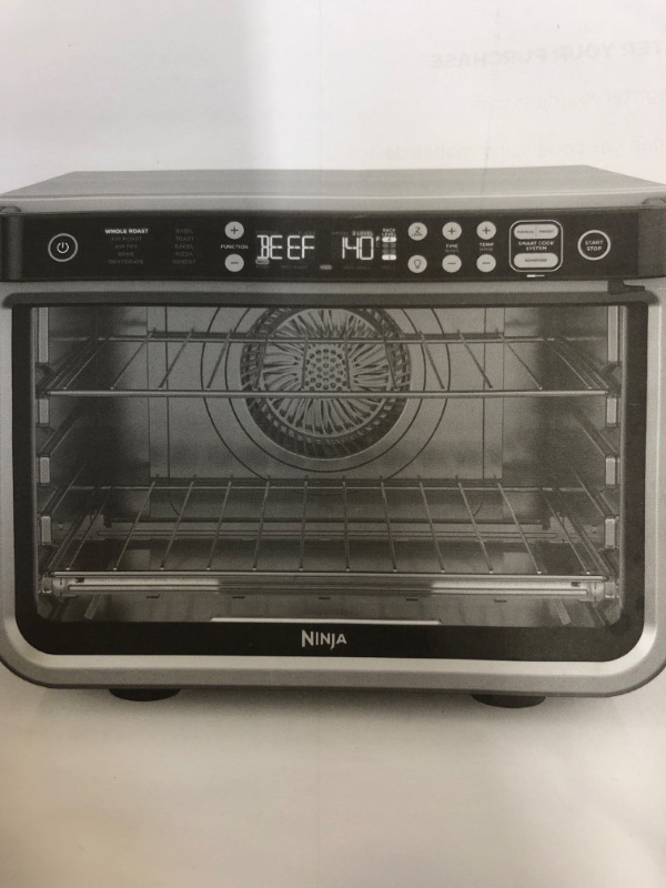 Photo 3 of Ninja DT251 Foodi 10-in-1 Smart XL Air Fry Oven, Bake, Broil, Toast, Air Fry, Roast, Digital Toaster, Smart Thermometer, True Surround Convection up to 450°F, includes 6 trays & Recipe Guide, Silver
