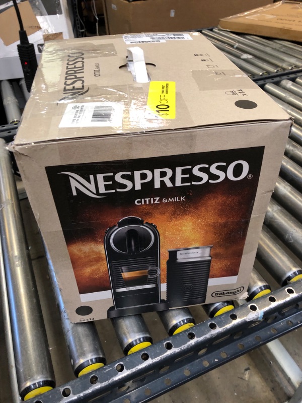 Photo 3 of Nestle Nespresso Nespresso C122-US-CH-NE, Chrome Citiz & Milk Espresso Machine, 2.6
