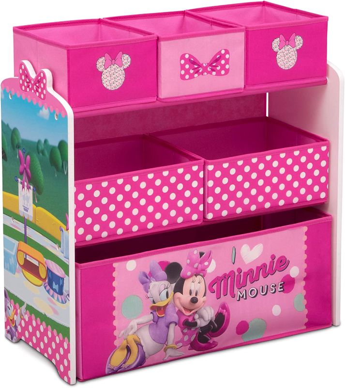 Photo 1 of Disney Minnie Mouse 6 Bin Design and Store Toy Organizer by Delta Children
