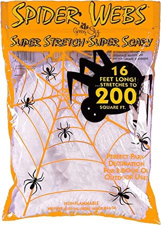 Photo 2 of  Spider Web, 200 Square Ft, Halloween Decorations, Spider Webs 2 bags 