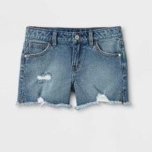 Photo 1 of Girls' Vintage Cutoff Mid-Rise Jean Shorts - art class Medium Wash XXL (18)