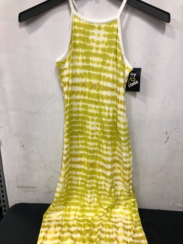 Photo 2 of Girls' High Neck Midi Dress - art class Yellow Tie-Dye XL (14/16)