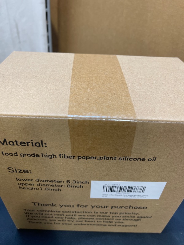 Photo 1 of Air Fryer Disposable Paper Liner, 300 Piece Liners for Air Fryer, Non-stick Air Fryer Paper for Frying, Baking, Cooking, Roasting and Microwave - Water-Proof, Oil-proof, 6.3-inch
