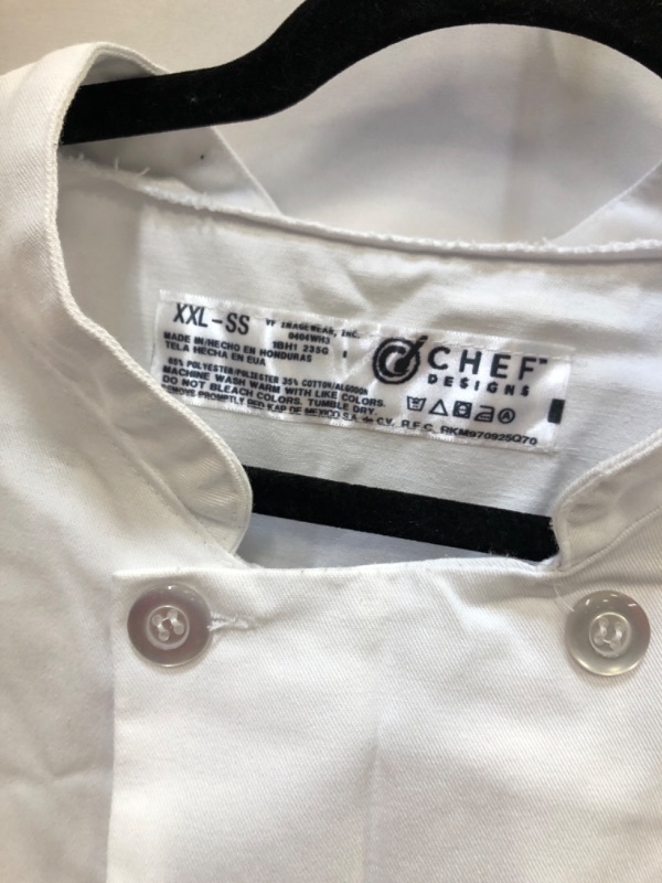 Photo 3 of CHEF / COOKING WORK SHIRT BY CHEF DESIGNS , SIZE XXL 