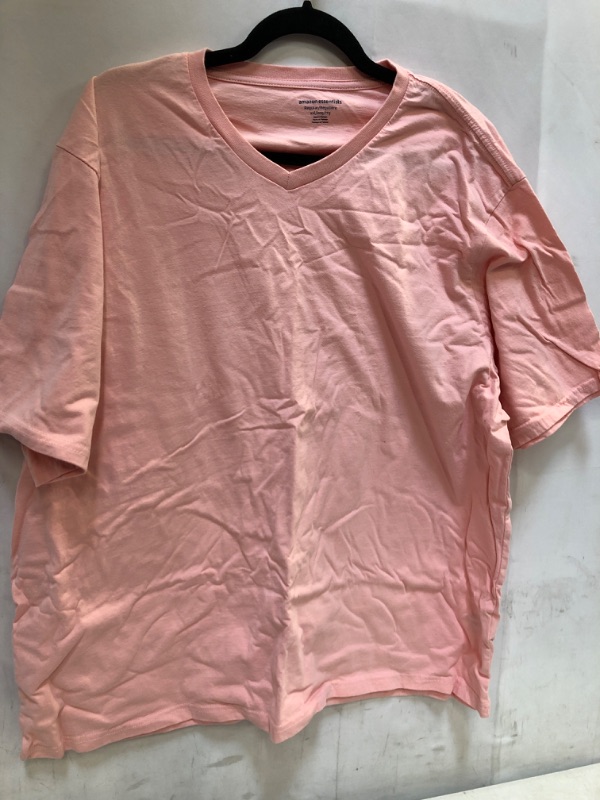 Photo 2 of 2 AMAZON ESSENTIALS WOMEN'S BASIC T SHIRTS, PINK & WHITE , SIZE XXL 