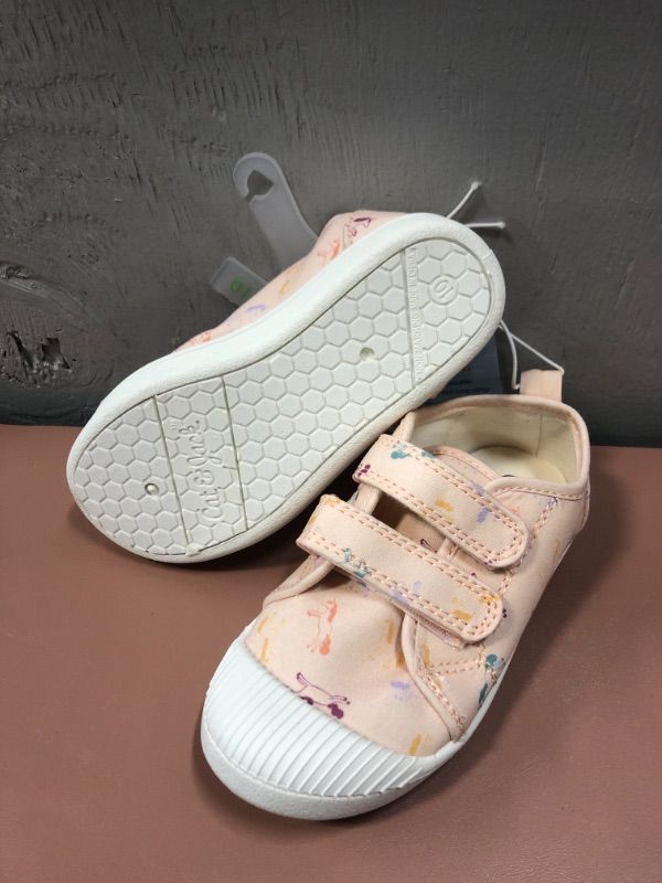 Photo 1 of Baby Shoes Girls Size 10 Pink Unicorn Children Kids Footwear Rubber toe Adjust