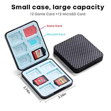 Photo 1 of Nintendo Switch Game Case [12 Card Slots] Switch Game Holder, SHOCKPROOF & PORTABLE Switch Cartridge Case with Magnetic Closure/Hard Shell/Soft Lining (Black)-- Factory Seal