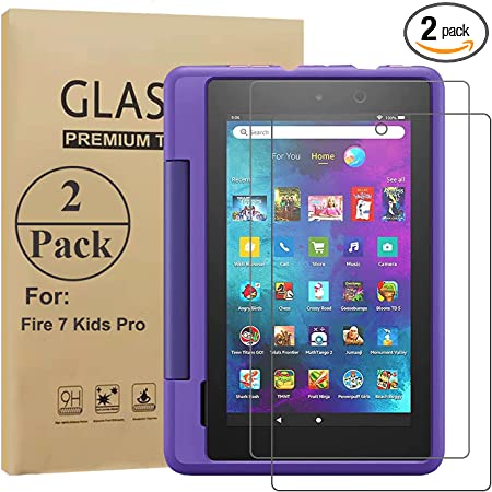 Photo 1 of KXOYJAD Screen Protector for Fire 7 2019/7 Kids Pro 2021 Tablet, Tempered Glass Film(2 Pack) - Factory Seal