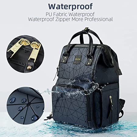 Photo 1 of Diaper Bag Backpack, AEVNE Multifunction Travel Back Pack Maternity Baby Changing Bags, Diaper Bag with USB Charging Port Stroller Straps?Large Capacity, PU Waterproof and Stylish, Dark Blue - Factory SEal 