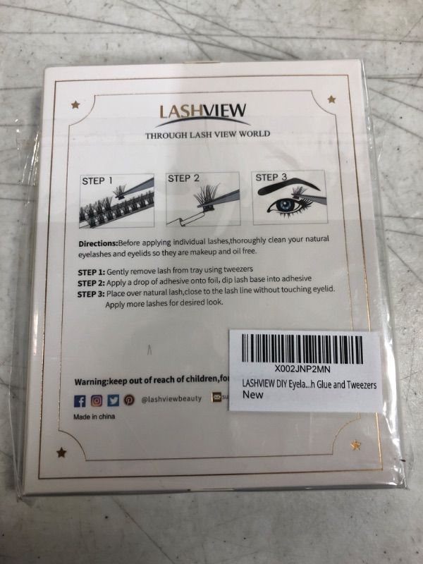 Photo 1 of DIY Eyelash Extension Kit individual lashes kit with Glue And Tweezers?0.10mm9-14mm Mixed Cluster Lashes For Lash Extension Kit - Factory Seal